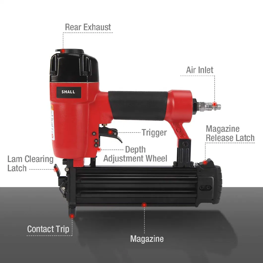 Shall P625 23gauge Pneumatic Micro Pin Nailer 13/32&quot; to 1-3&quot; Length Air Power Headless Pinner Gun Nailer for Woodworking