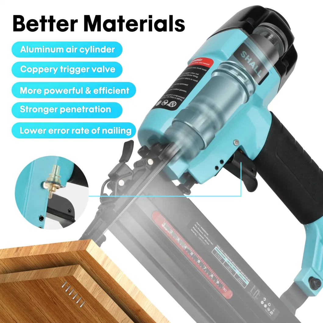 Shall P625 23gauge Pneumatic Micro Pin Nailer 13/32&quot; to 1-3&quot; Length Air Power Headless Pinner Gun Nailer for Woodworking